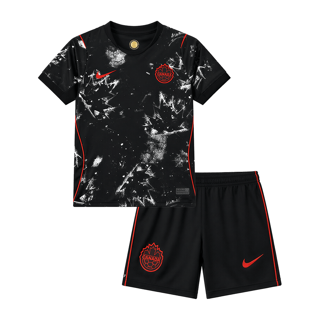 Base Kit Bambino Canada Trasferta Mondiali 2026 - 2 Pezzi