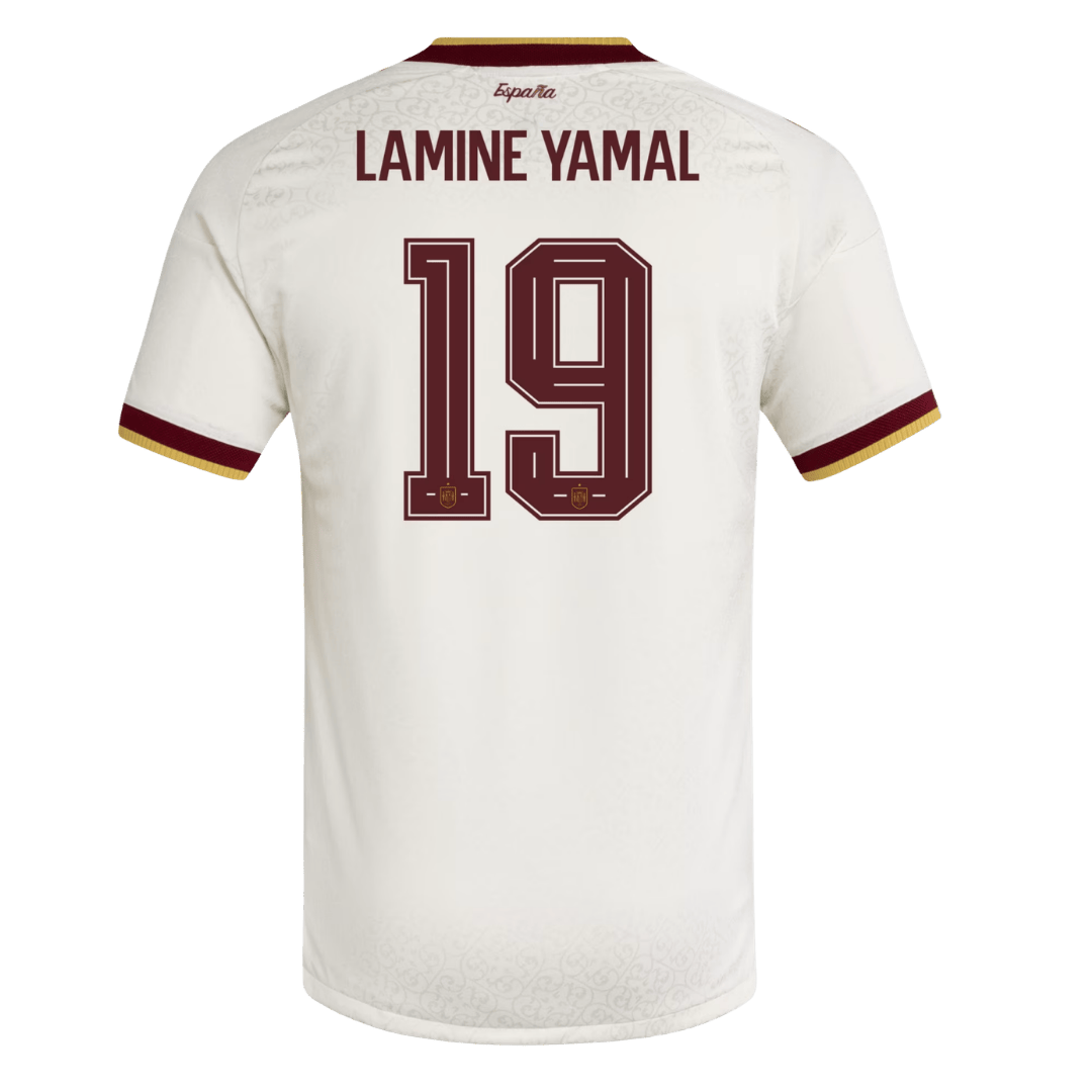 Maglia Gara Spagna Trasferta LAMINE YAMAL #19 Uomo Mondiali 2026