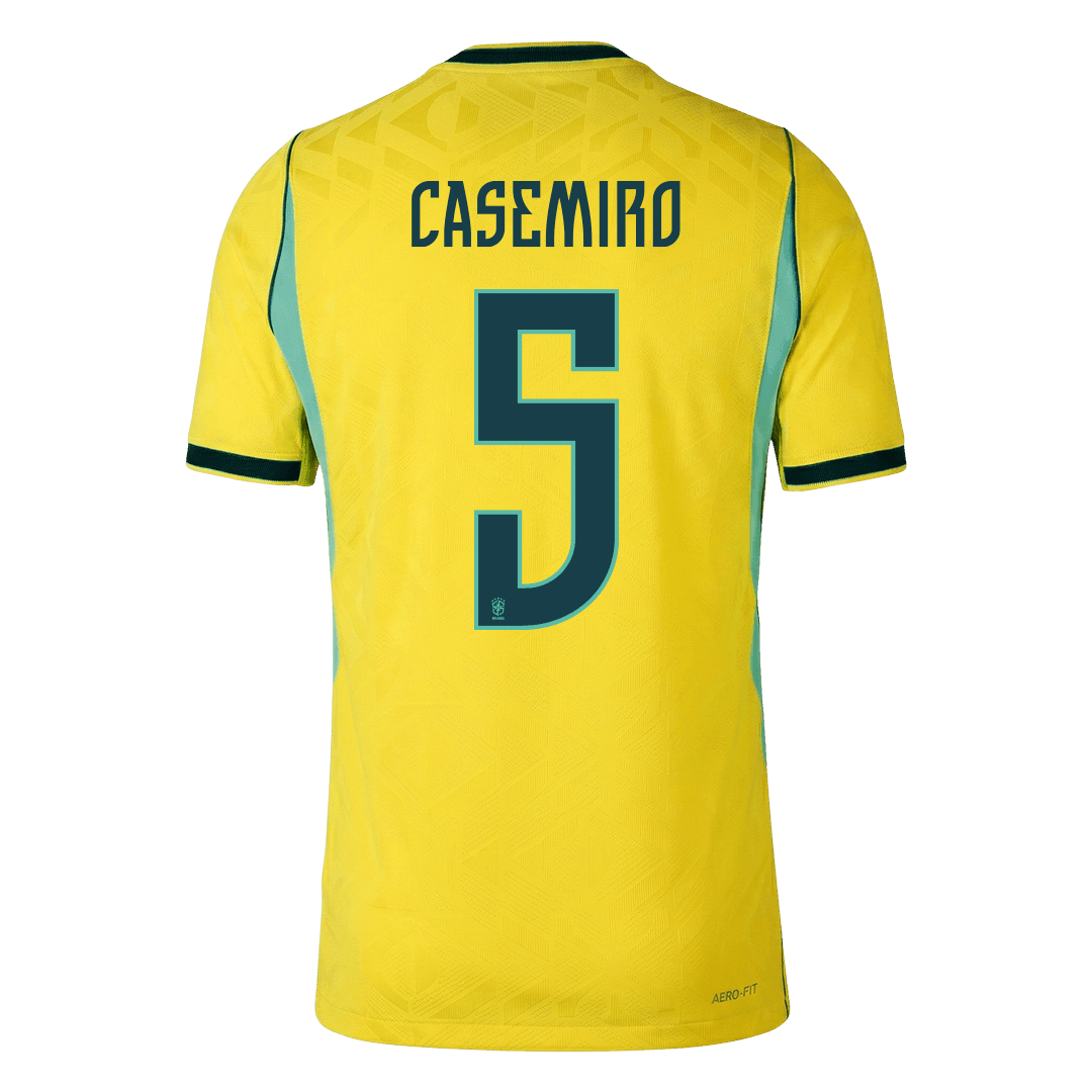 Maglia Gara Brasile Casa CASEMIRO #5 Uomo Mondiali 2026