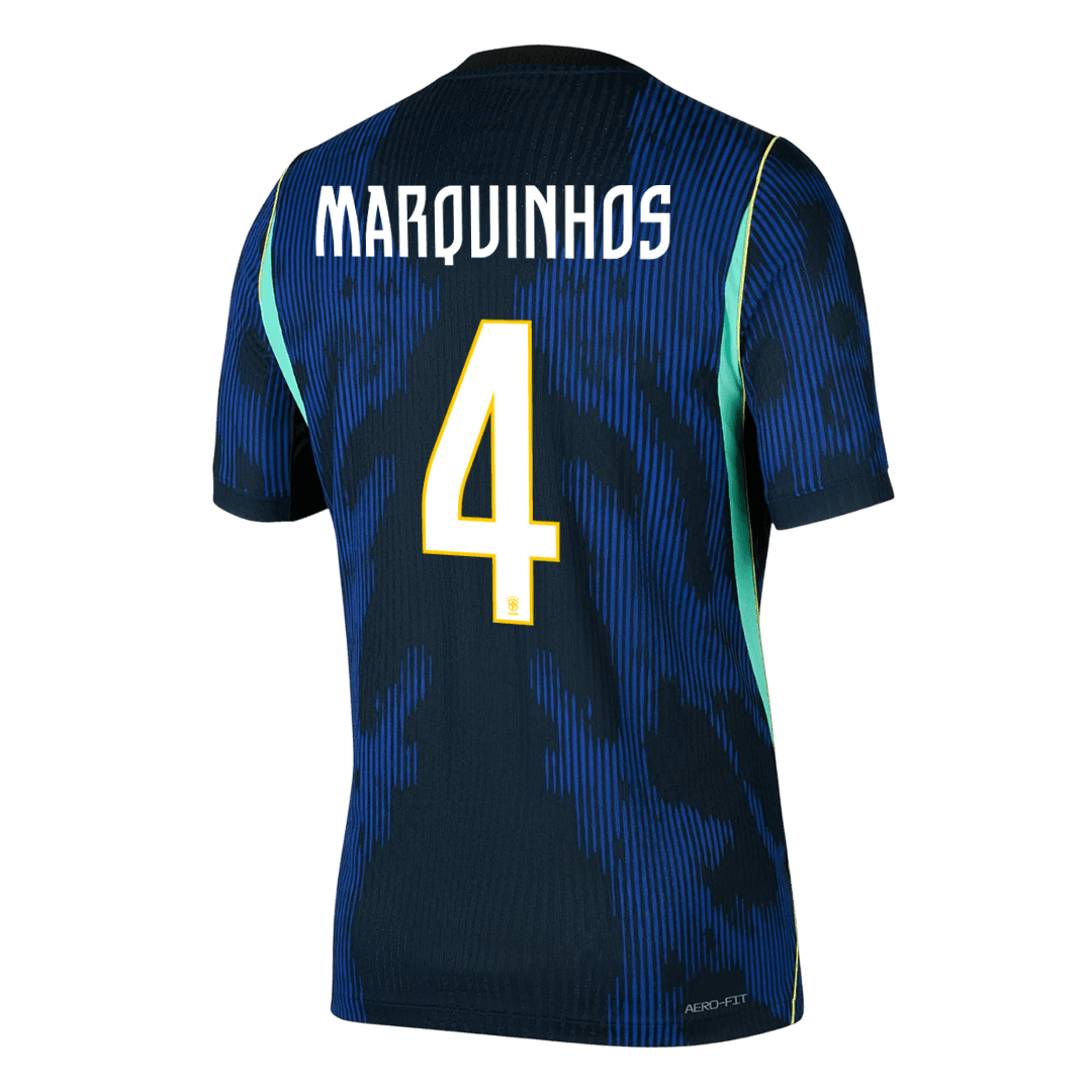 Maglia Gara Brasile Trasferta MARQUINHOS #4 Uomo Mondiali 2026