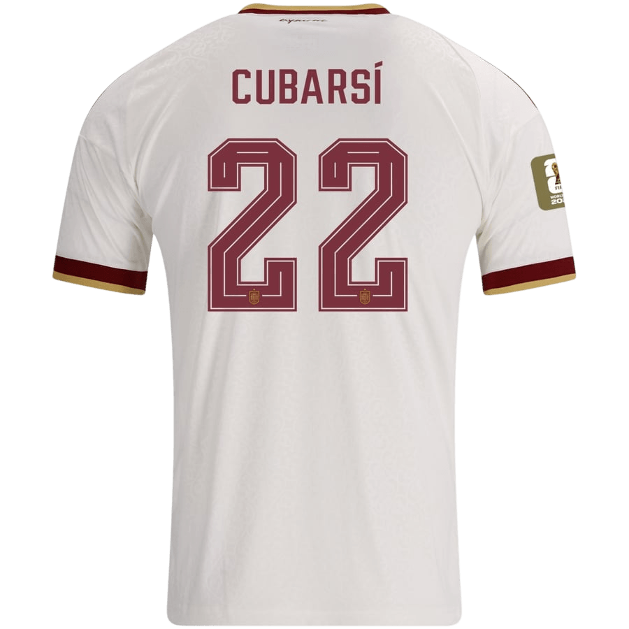 Maglia Gara Spagna Trasferta CUBARSÍ #22 Uomo Mondiali 2026 Champion Edition