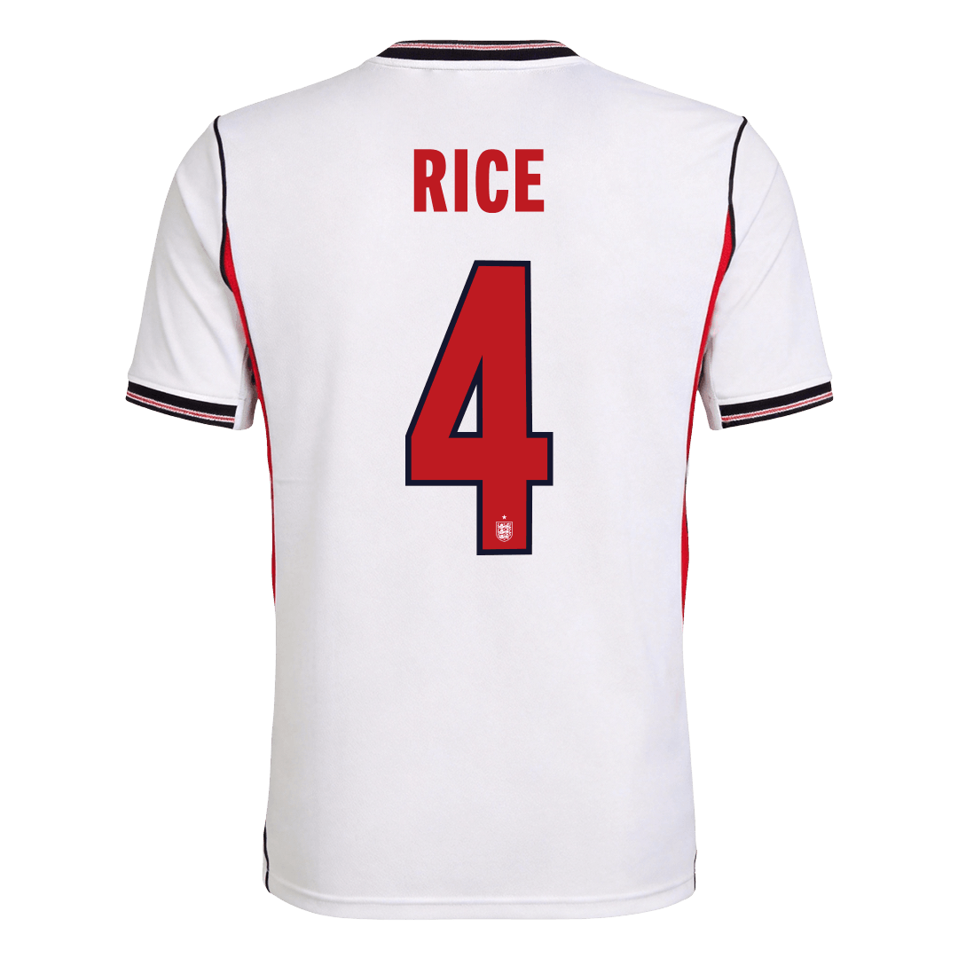 Maglia Replica Inghilterra Casa RICE #4 Uomo Mondiali 2026