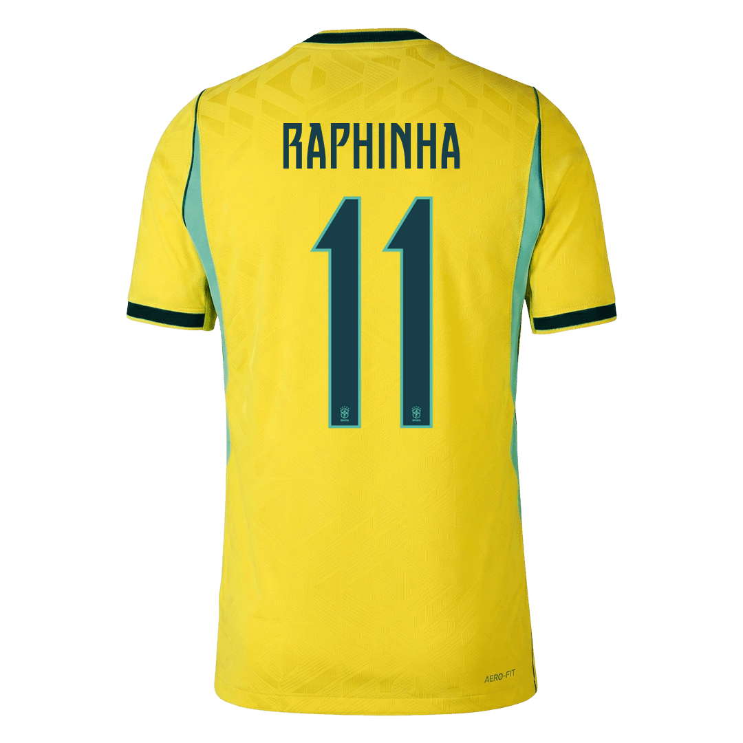 Maglia Gara Brasile Casa RAPHINHA #11 Uomo Mondiali 2026