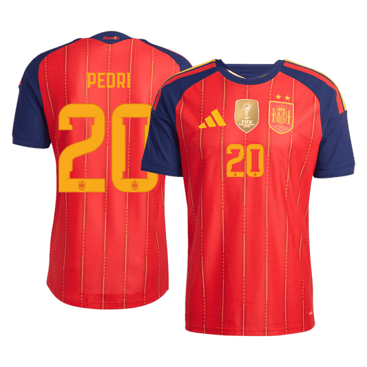 Maglia Gara Spagna Casa PEDRI #20 Uomo Mondiali 2026 Champion Edition