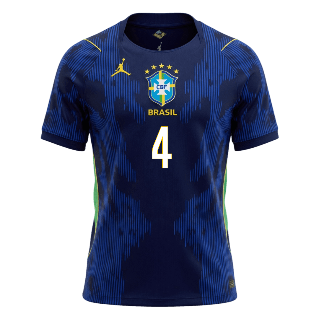 Maglia Replica Brasile Trasferta MARQUINHOS #4 Uomo Mondiali 2026