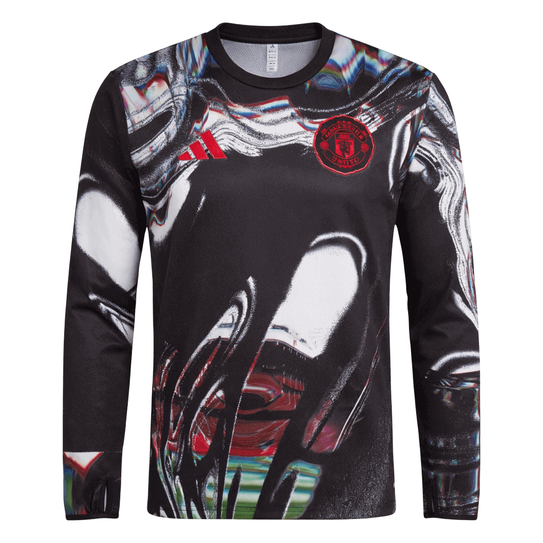 Maglia Gara Manchester United Uomo Pre-Partita Uomo 2025/26 - Manica Lunga