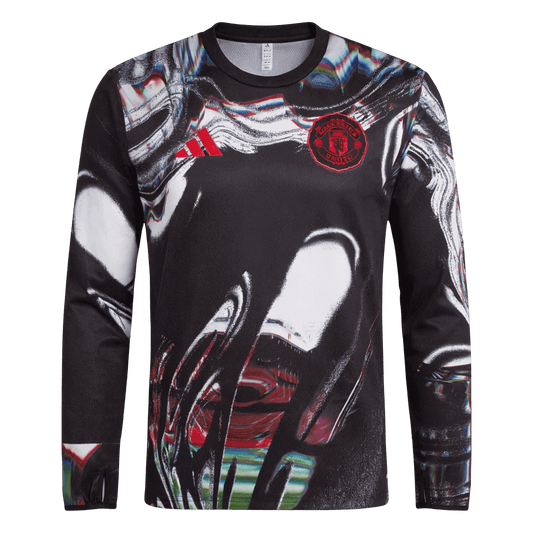 Maglia Gara Manchester United Uomo Pre-Partita Uomo 2025/26 - Manica Lunga