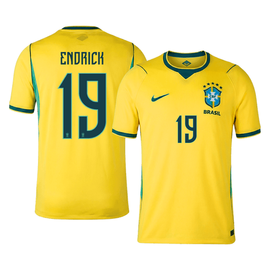 Maglia Replica Brasile Casa ENDRICK #19 Uomo Mondiali 2026