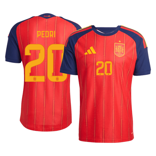 Maglia Gara Spagna Casa PEDRI #20 Uomo Mondiali 2026