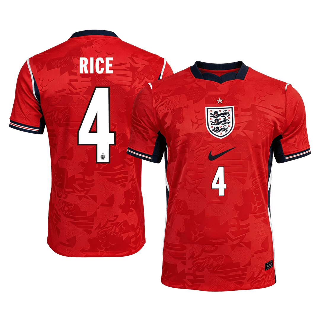 Maglia Replica Inghilterra Trasferta RICE #4 Uomo Mondiali 2026