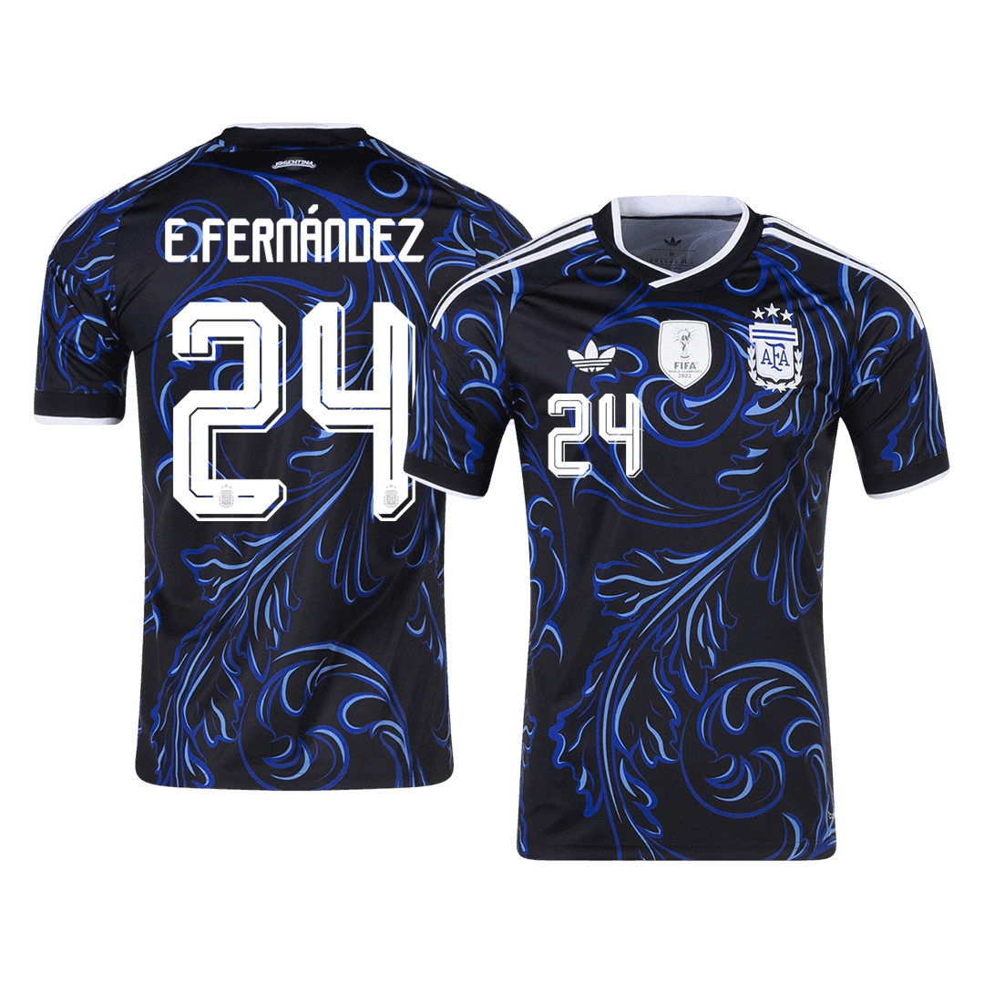 Maglia Replica Argentina Trasferta E. FERNÁNDEZ #24 Uomo Mondiali 2026