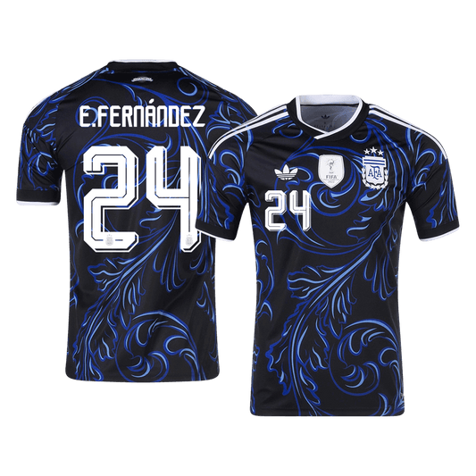 Maglia Replica Argentina Trasferta E. FERNÁNDEZ #24 Uomo Mondiali 2026
