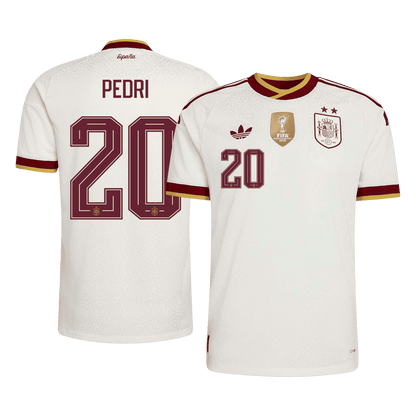 Maglia Gara Spagna Trasferta PEDRI #20 Uomo Mondiali 2026 Champion Edition