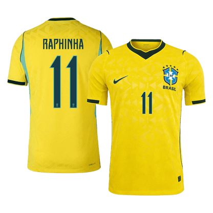 Maglia Gara Brasile Casa RAPHINHA #11 Uomo Mondiali 2026