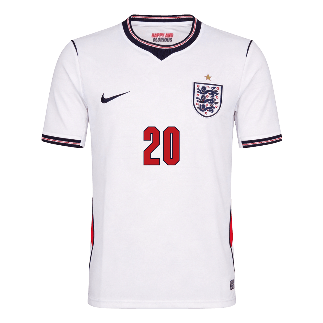 Maglia Replica Inghilterra Casa PALMER #20 Uomo Mondiali 2026