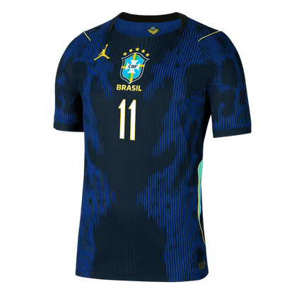 Maglia Gara Brasile Trasferta RAPHINHA #11 Uomo Mondiali 2026