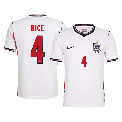 Maglia Replica Inghilterra Casa RICE #4 Uomo Mondiali 2026
