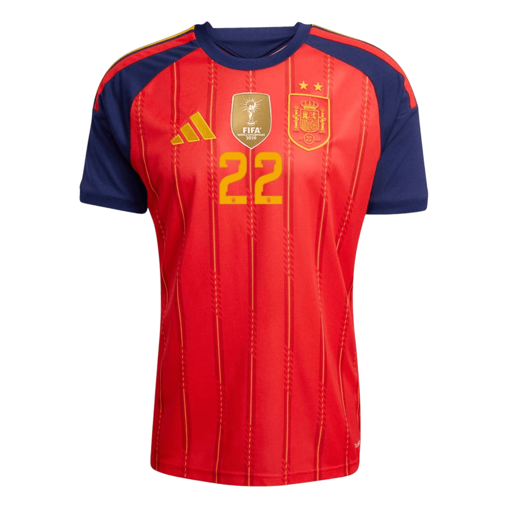 Maglia Replica Spagna Casa CUBARSÍ #22 Uomo Mondiali 2026 Champion Edition