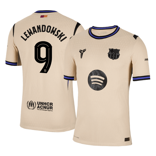 Maglia Gara Barcelona Trasferta LEWANDOWSKI #9 Uomo 2025/26