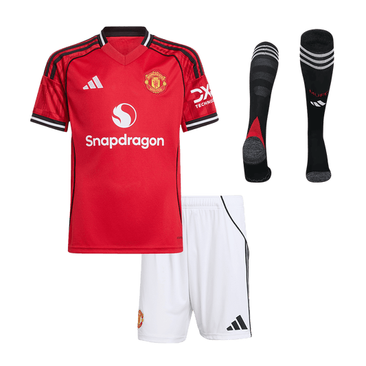 Completo Bambino Manchester United Casa 2025/26 - 3 Pezzi