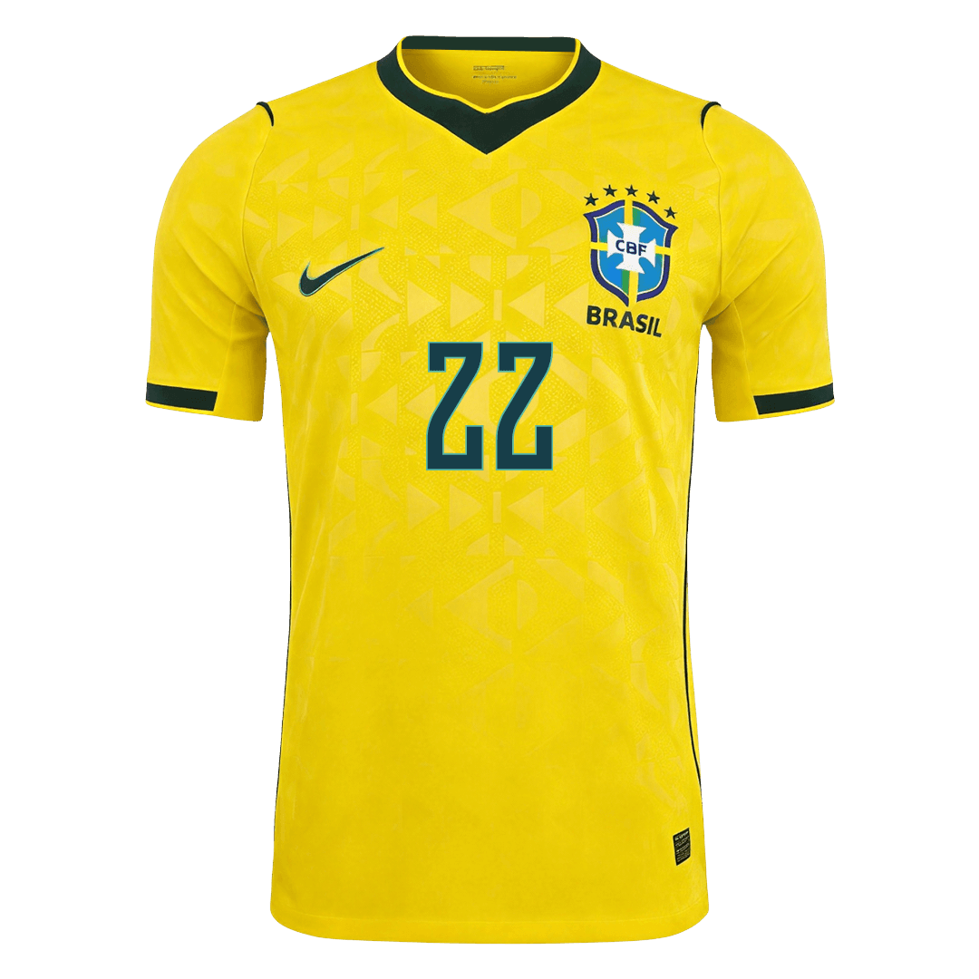 Maglia Gara Brasile Casa JOÃO PEDRO #22 Uomo Mondiali 2026