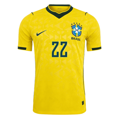 Maglia Gara Brasile Casa JOÃO PEDRO #22 Uomo Mondiali 2026