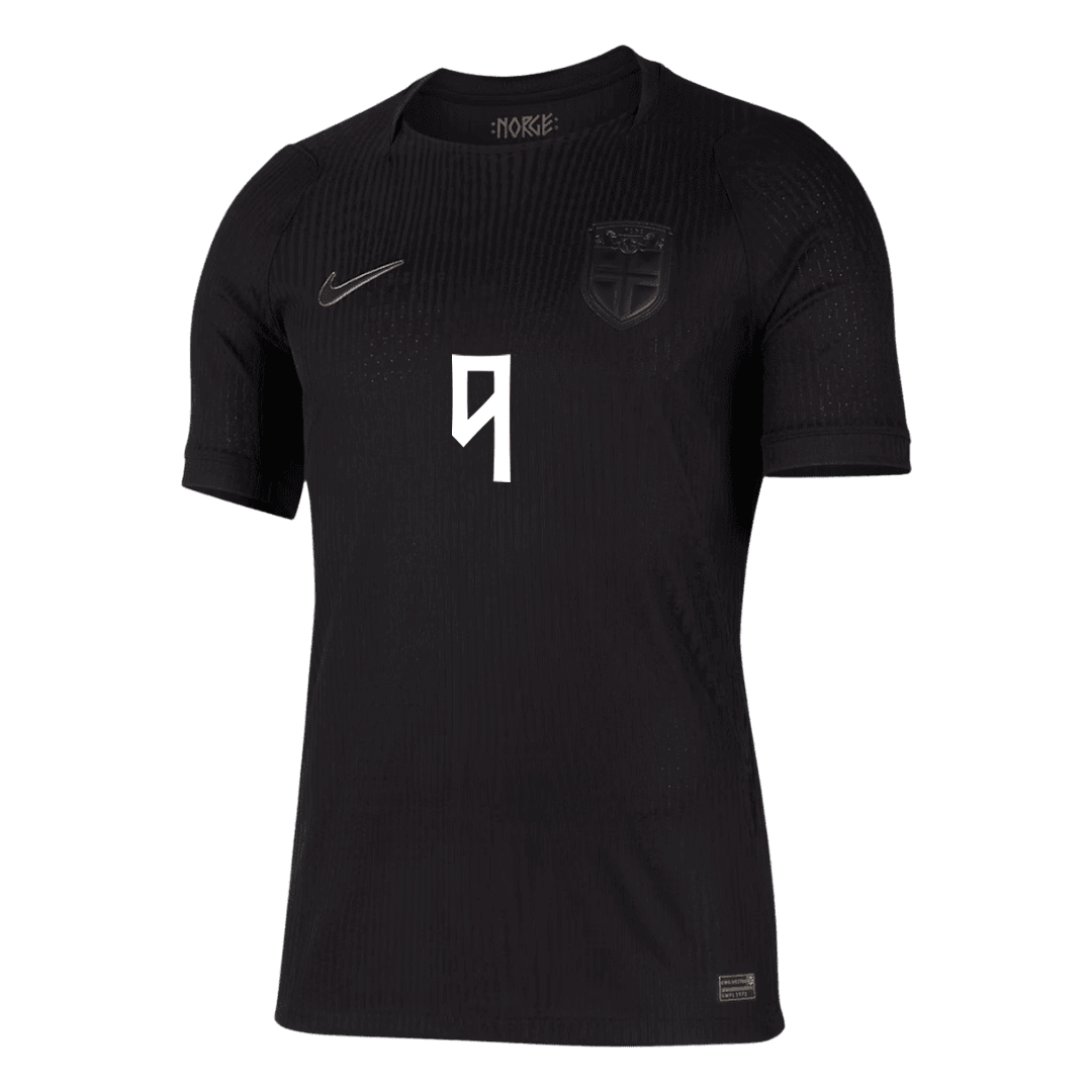 Maglia Gara Norvegia Trasferta BRAUT HAALAND #9 Uomo Mondiali 2026