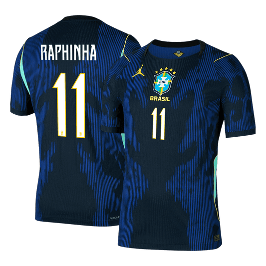 Maglia Gara Brasile Trasferta RAPHINHA #11 Uomo Mondiali 2026