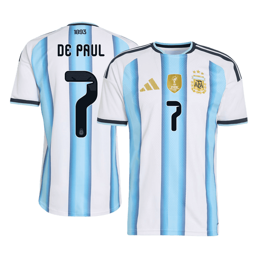 Maglia Gara Argentina Casa DE PAUL #7 Uomo Mondiali 2026