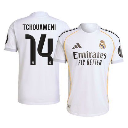 Maglia Gara Real Madrid Casa TCHOUAMENI #14 Uomo 2025/26