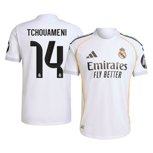 Maglia Gara Real Madrid Casa TCHOUAMENI #14 Uomo 2025/26