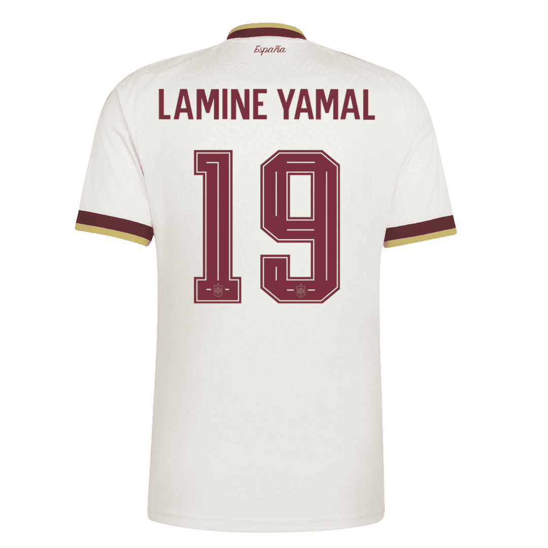 Maglia Replica Spagna Trasferta LAMINE YAMAL #19 Uomo Mondiali 2026