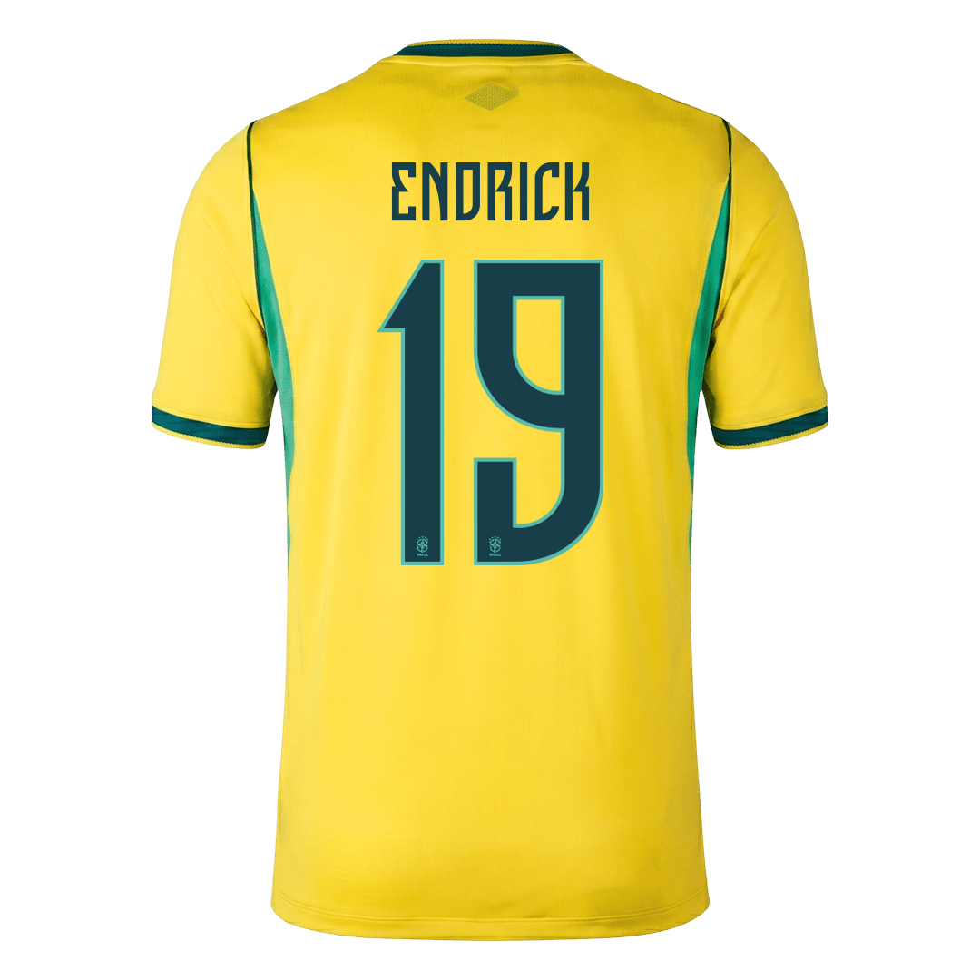 Maglia Replica Brasile Casa ENDRICK #19 Uomo Mondiali 2026