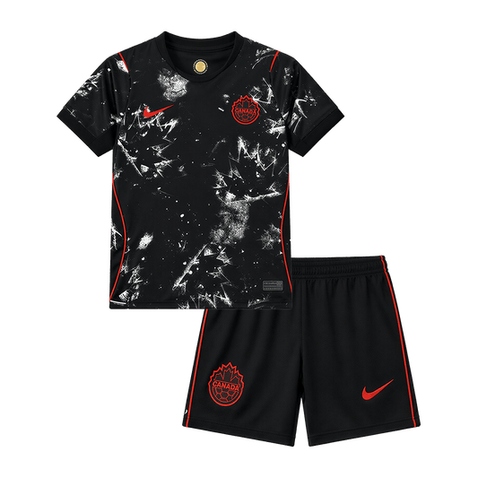 Base Kit Bambino Canada Trasferta Mondiali 2026 - 2 Pezzi