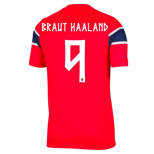 Maglia Replica Norvegia Casa BRAUT HAALAND #9 Uomo Mondiali 2026