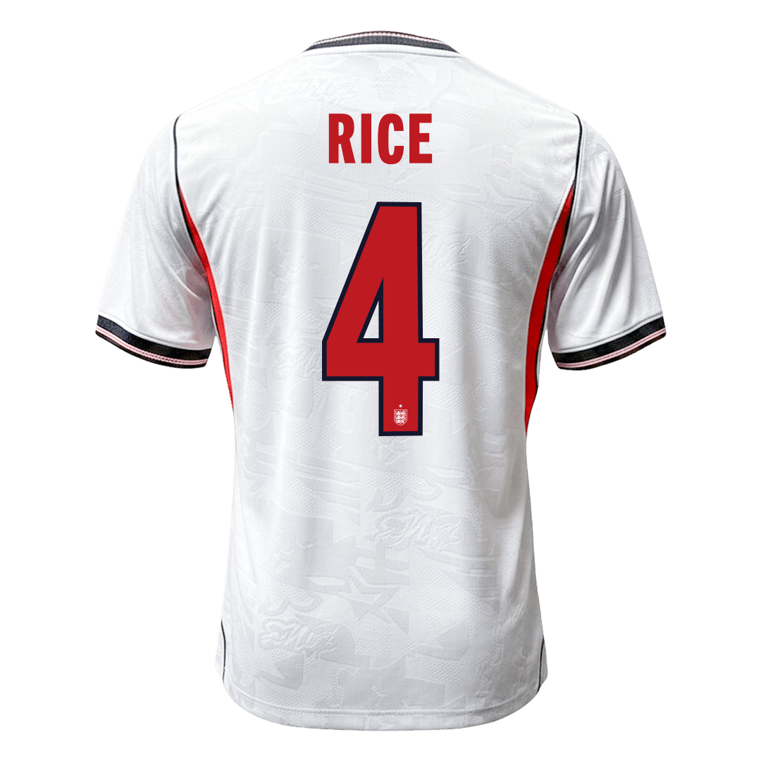 Maglia Gara Inghilterra Casa RICE #4 Uomo Mondiali 2026