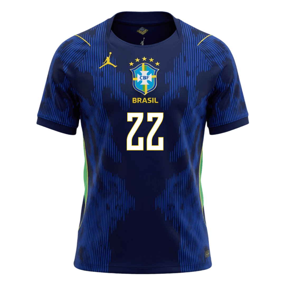 Maglia Replica Brasile Trasferta JOÃO PEDRO #22 Uomo Mondiali 2026