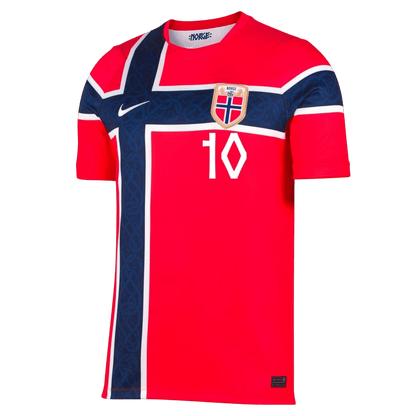 Maglia Replica Norvegia Casa Ødegaard #10 Uomo Mondiali 2026