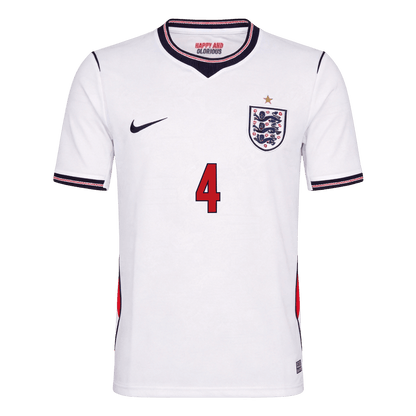 Maglia Replica Inghilterra Casa RICE #4 Uomo Mondiali 2026