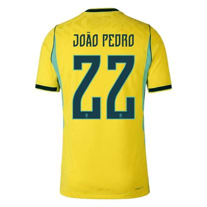 Maglia Gara Brasile Casa JOÃO PEDRO #22 Uomo Mondiali 2026