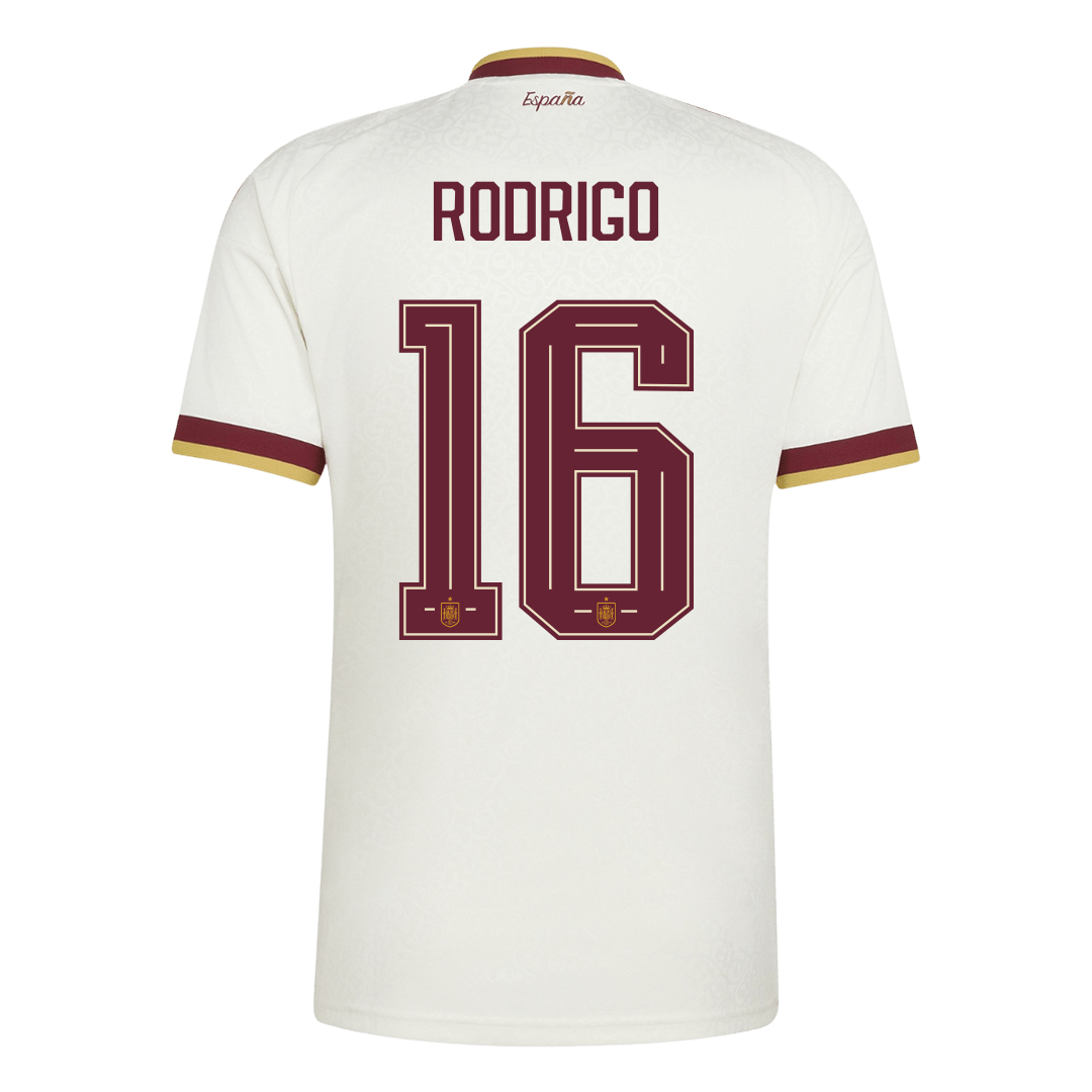 Maglia Replica Spagna Trasferta RODRIGO #16 Uomo Mondiali 2026