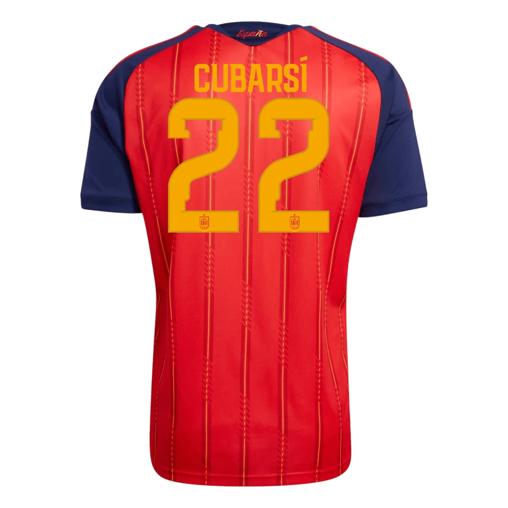 Maglia Gara Spagna Casa CUBARSÍ #22 Uomo Mondiali 2026 Champion Edition
