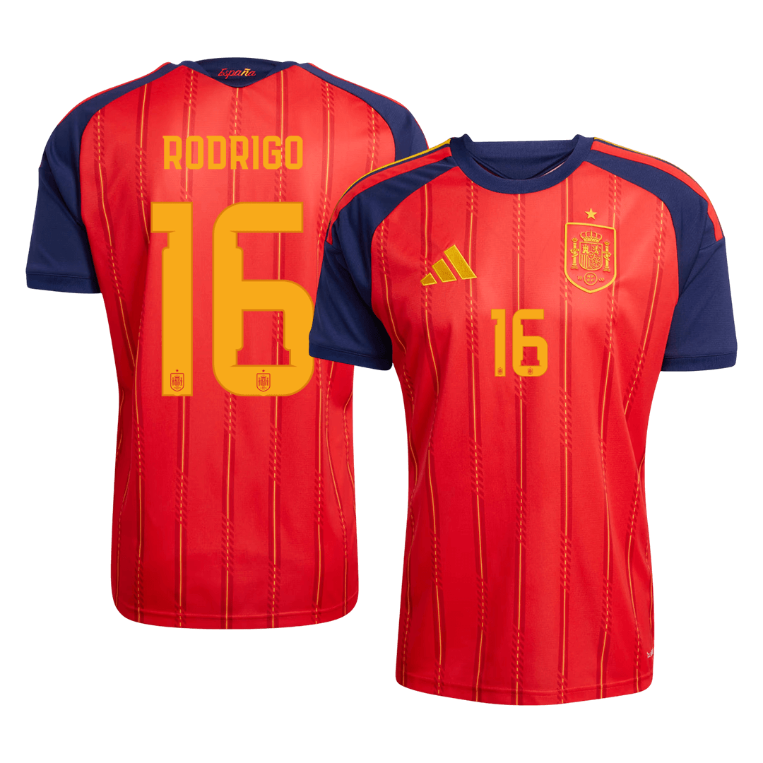 Maglia Replica Spagna Casa RODRIGO #16 Uomo Mondiali 2026