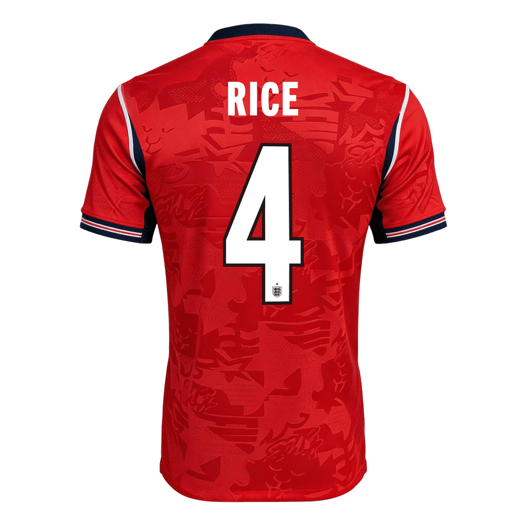 Maglia Replica Inghilterra Trasferta RICE #4 Uomo Mondiali 2026