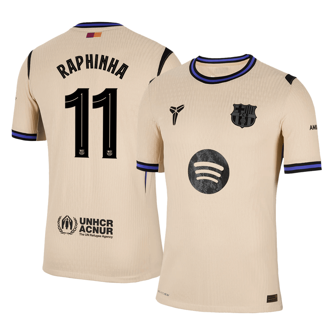 Maglia Gara Barcelona Trasferta RAPHINHA #11 Uomo 2025/26