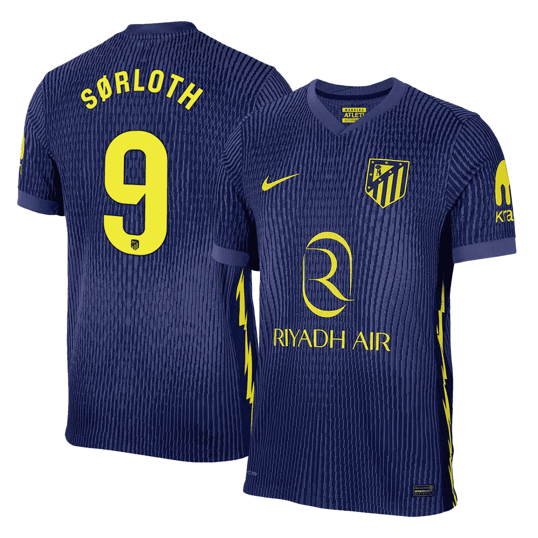 Maglia Gara Atletico Madrid Trasferta SØRLOTH #9 Uomo 2025/26