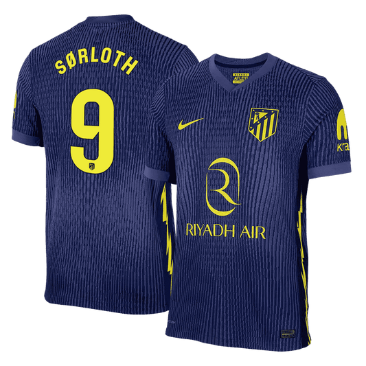Maglia Gara Atletico Madrid Trasferta SØRLOTH #9 Uomo 2025/26