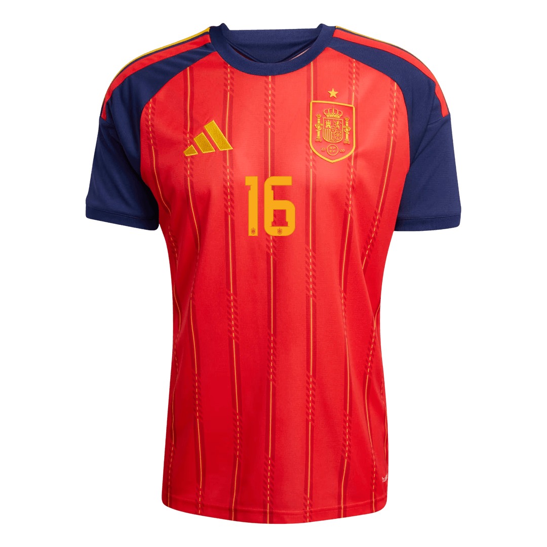 Maglia Replica Spagna Casa RODRIGO #16 Uomo Mondiali 2026