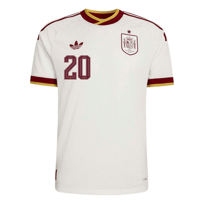 Maglia Gara Spagna Trasferta PEDRI #20 Uomo Mondiali 2026