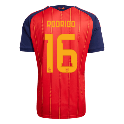 Maglia Gara Spagna Casa RODRIGO #16 Uomo Mondiali 2026 Champion Edition